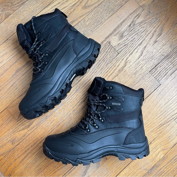 Nortiv8 Other - NEW Nortiv8 Mens Insulated Waterproof Snow Boots 160443 Black Size 10.5 NWT